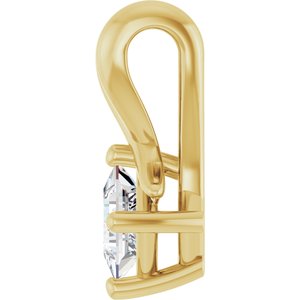 10K Yellow Gold 3.25 mm Square Pendant Mounting – image 5