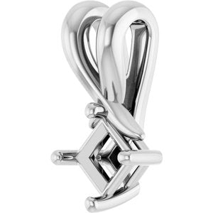Continuum Sterling Silver 3.25 mm Square Pendant Mounting – image 4