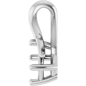 18K White Gold 5x3 mm Emerald Pendant Mounting – image 6
