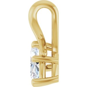 18K Yellow Gold 9x4.5 mm Marquise Pendant Mounting – image 5