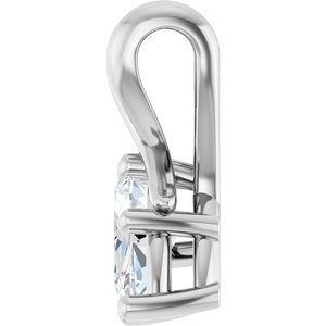 10K White Gold 9x4.5 mm Marquise Pendant Mounting – image 5