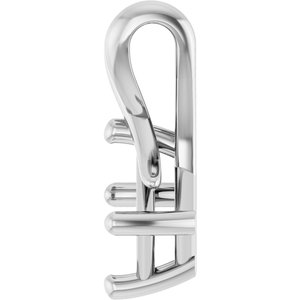 18K White Gold 6.5x4.5 mm Emerald Pendant Mounting – image 6