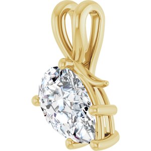 10K Yellow Gold 12x7.5 mm Pear Pendant Mounting – image 3