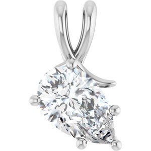 Continuum Sterling Silver 12x7.5 mm Pear Pendant Mounting
