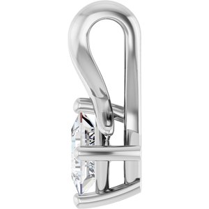 14K X1 White Gold 3.5 mm Square Pendant Mounting – image 5