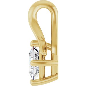 18K Yellow Gold 3.5 mm Square Pendant Mounting – image 5