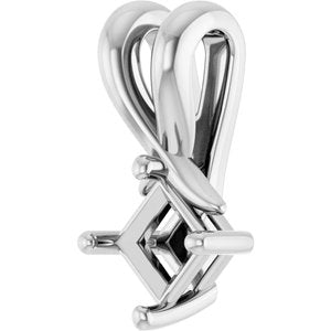 Sterling Silver 3.5 mm Square Pendant Mounting – image 4