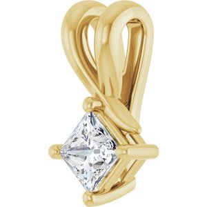 10K Yellow Gold 3.5 mm Square Pendant Mounting – image 3