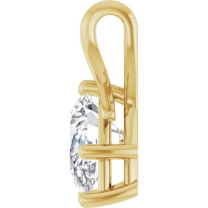 10K Yellow Gold 12x7.5 mm Pear Pendant Mounting – image 5