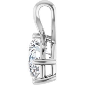 18K White Gold 12x7.5 mm Pear Pendant Mounting – image 5