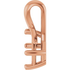 18K Rose Gold 6x4 mm Emerald Pendant Mounting – image 6