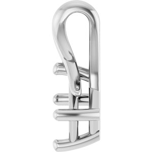 14K X1 White Gold 6x4 mm Emerald Pendant Mounting – image 6