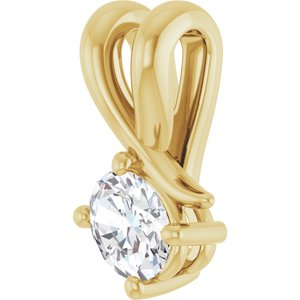 10K Yellow Gold 4.5x3.5 mm Oval Pendant Mounting – image 3