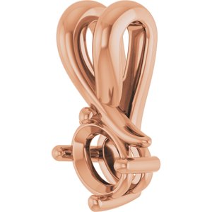 14K Rose Gold 4.5x3.5 mm Oval Pendant Mounting – image 4
