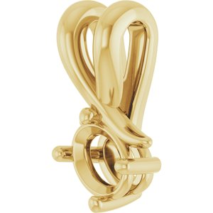 14K Yellow Gold 4.5x3.5 mm Oval Pendant Mounting – image 4