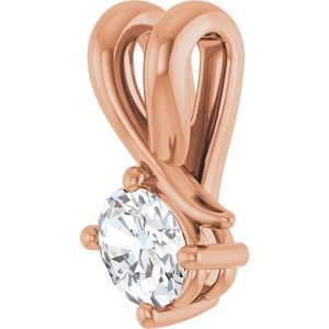 10K Rose Gold 4.5x3.5 mm Oval Pendant Mounting – image 3