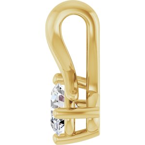 14K Yellow Gold 4.5x3.5 mm Oval Pendant Mounting – image 5