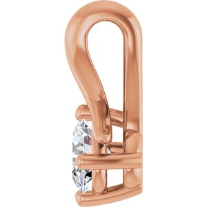 14K Rose Gold 4.5x3.5 mm Oval Pendant Mounting – image 5
