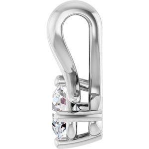 18K White Gold 4.5x3.5 mm Oval Pendant Mounting – image 5