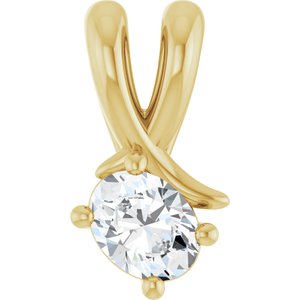 10K Yellow Gold 4.5x3.5 mm Oval Pendant Mounting