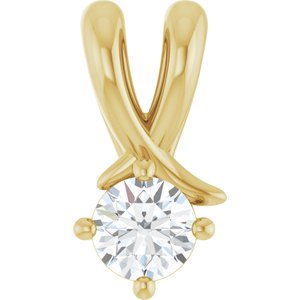 18K Yellow Gold 3.75 mm Round Pendant Mounting