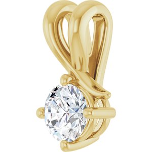 10K Yellow Gold 4.8 mm Round Pendant Mounting – image 3