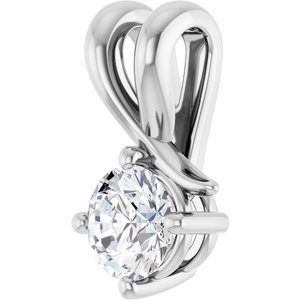 18K White Gold 4.8 mm Round Pendant Mounting – image 3