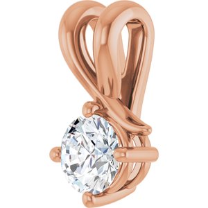 18K Rose Gold 4.8 mm Round Pendant Mounting – image 3