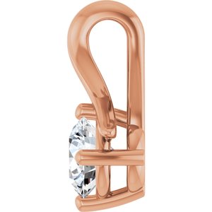 10K Rose Gold 4.8 mm Round Pendant Mounting – image 5