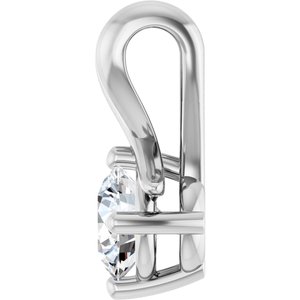 14K White Gold 4.8 mm Round Pendant Mounting – image 5