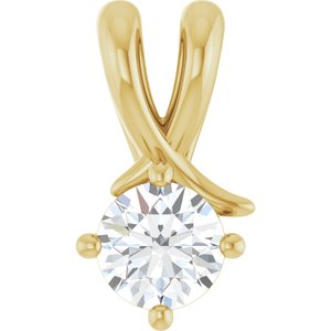 14K Yellow Gold 4.8 mm Round Pendant Mounting