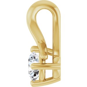 10K Yellow Gold 3.75 mm Round Pendant Mounting – image 5
