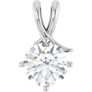 14K White Gold 9.4 mm Round Pendant Mounting
