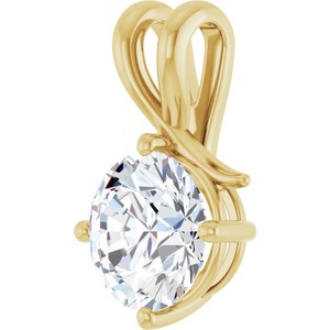 18K Yellow Gold 9.4 mm Round Pendant Mounting – image 3