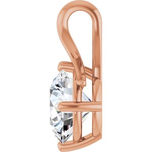 14K Rose Gold 9.4 mm Round Pendant Mounting – image 5
