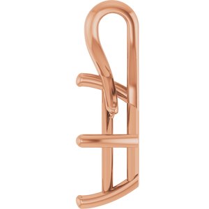 10K Rose Gold 8 mm Square Pendant Mounting – image 6