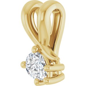 10K Yellow Gold 4x3 mm Pear Pendant Mounting – image 3