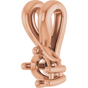 14K Rose Gold 4x3 mm Pear Pendant Mounting – image 4