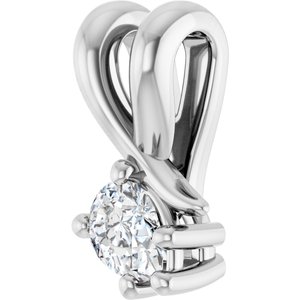 14K White Gold 4x3 mm Pear Pendant Mounting – image 3