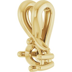 18K Yellow Gold 4x3 mm Pear Pendant Mounting – image 4