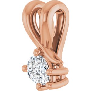 10K Rose Gold 4x3 mm Pear Pendant Mounting – image 3