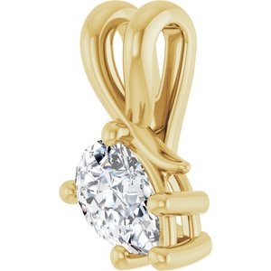 10K Yellow Gold 7x4.5 mm Pear Pendant Mounting – image 3