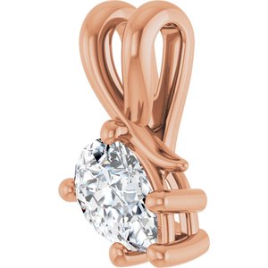 14K Rose Gold 7x4.5 mm Pear Pendant Mounting – image 3