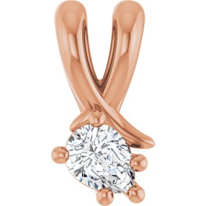 14K Rose Gold 4x3 mm Pear Pendant Mounting