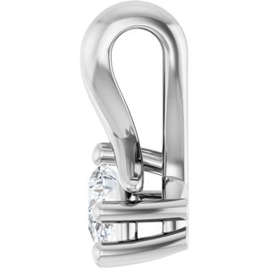 10K White Gold 4x3 mm Pear Pendant Mounting – image 5