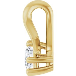 10K Yellow Gold 4x3 mm Pear Pendant Mounting – image 5
