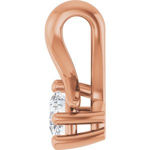 18K Rose Gold 4x3 mm Pear Pendant Mounting – image 5