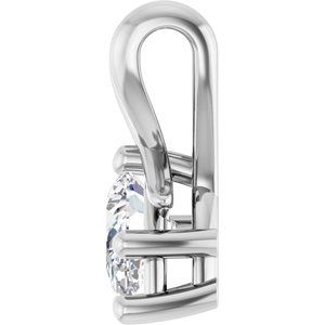14K X1 White Gold 7x4.5 mm Pear Pendant Mounting – image 5