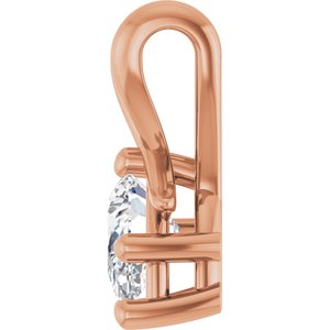 14K Rose Gold 7x4.5 mm Pear Pendant Mounting – image 5