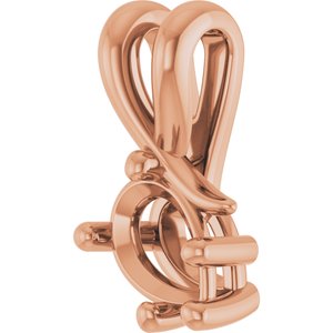 10K Rose Gold 6.5x4.5 mm Pear Pendant Mounting – image 4